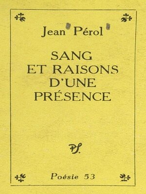 cover image of Sang et raisons d'une présence